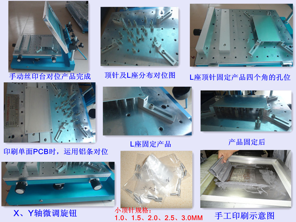 手動印刷臺操作示意圖片